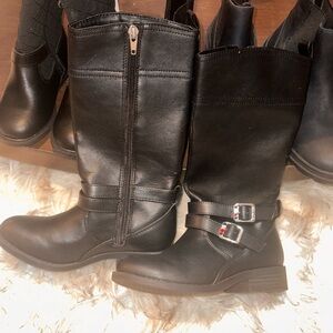 Black Leather Riding Boots